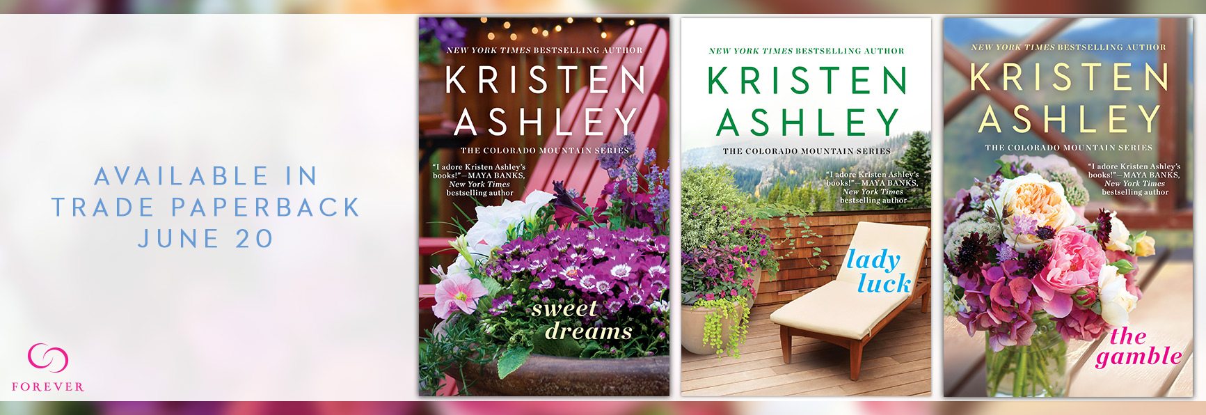 New Paperback Editions of The Gamble, Sweet Dreams, and Lady Luck by Kristen Ashley